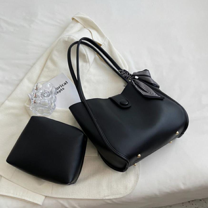 Tote Bag Wanita 4229 / Tas Bahu Florida Free Pouch + Syall Twilly