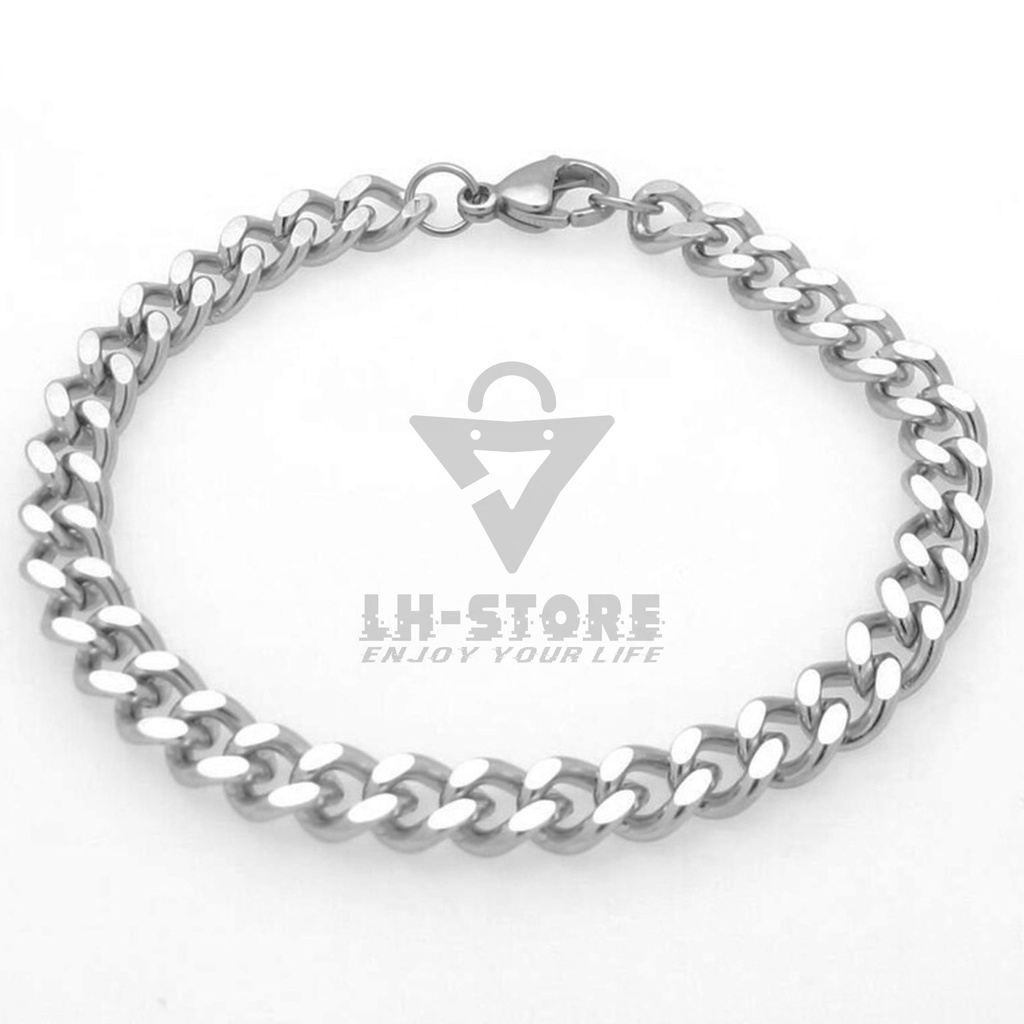 GELANG KAKI TITANIUM RANTAI JARANG PRIA/WANITA ANTI KARAT
