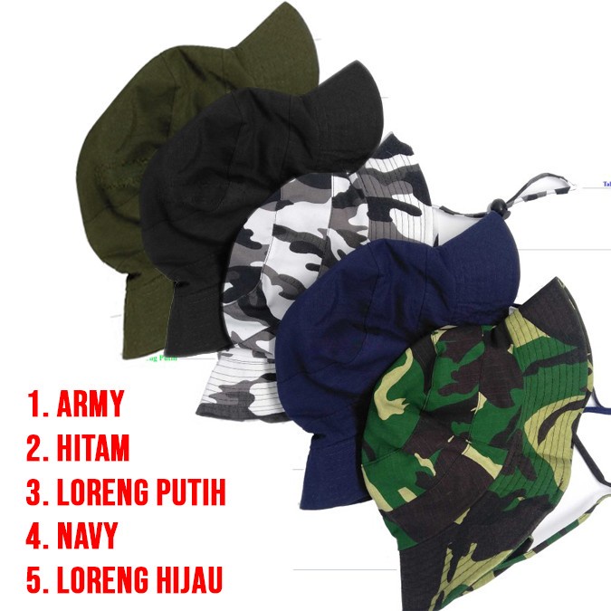 Topi Rimba / Topi Hiking / /Topi Bucket / Bucket Hat Rimba