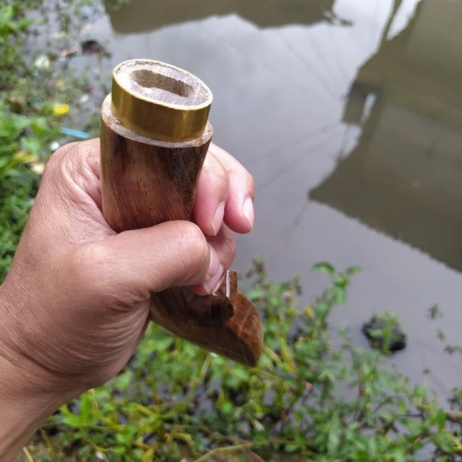 Golok Gagang Kayu Johar Ceker Kidang Kuat Siap Pasang