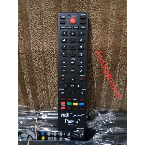 REMOT TV LCD/LED TV TABUNG, FLAT MULTY JOKER PREMIO MULTY