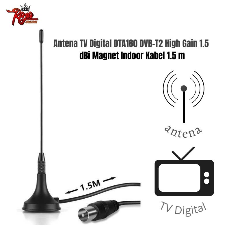 ADM2 - Antena Stick TV Digital Indoor DVBT2 28DB Bonus Booster Arena