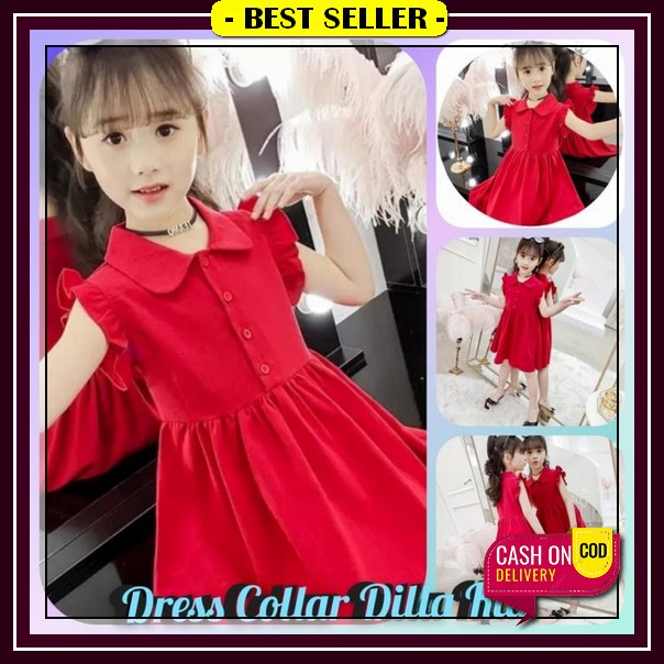 Xp Dress Anak Cewek Ala Korea Gaun Pesta Fashion Impor Ulang Tahun Umur 4 Sampai 9 Jeans Super Lace 