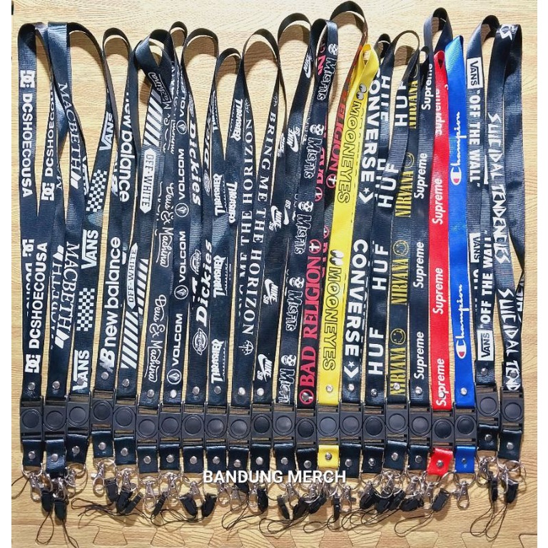 TALI GANTUNGAN / TALI LANYARD VANS MOONEYES NIRVANA OFFWHITE BEST QUALITY [ KHUSUS GROSIR ]