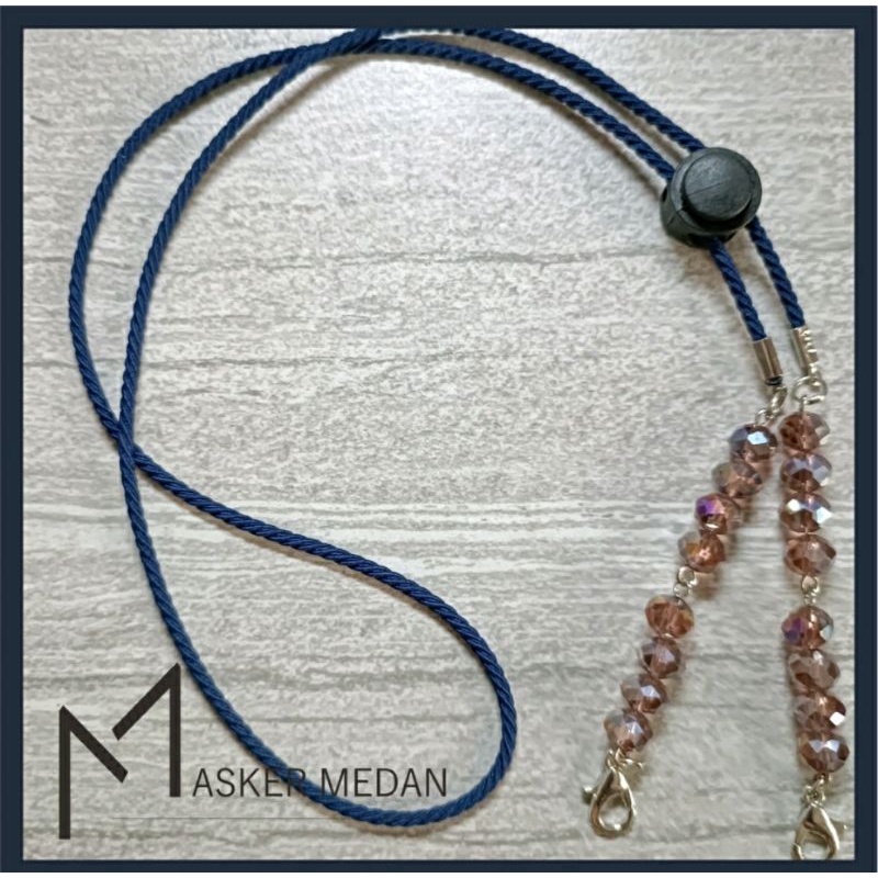 Tali Masker Kalung MUTIARA Tali Masker Hijab Kalung Masker Hijab Manik