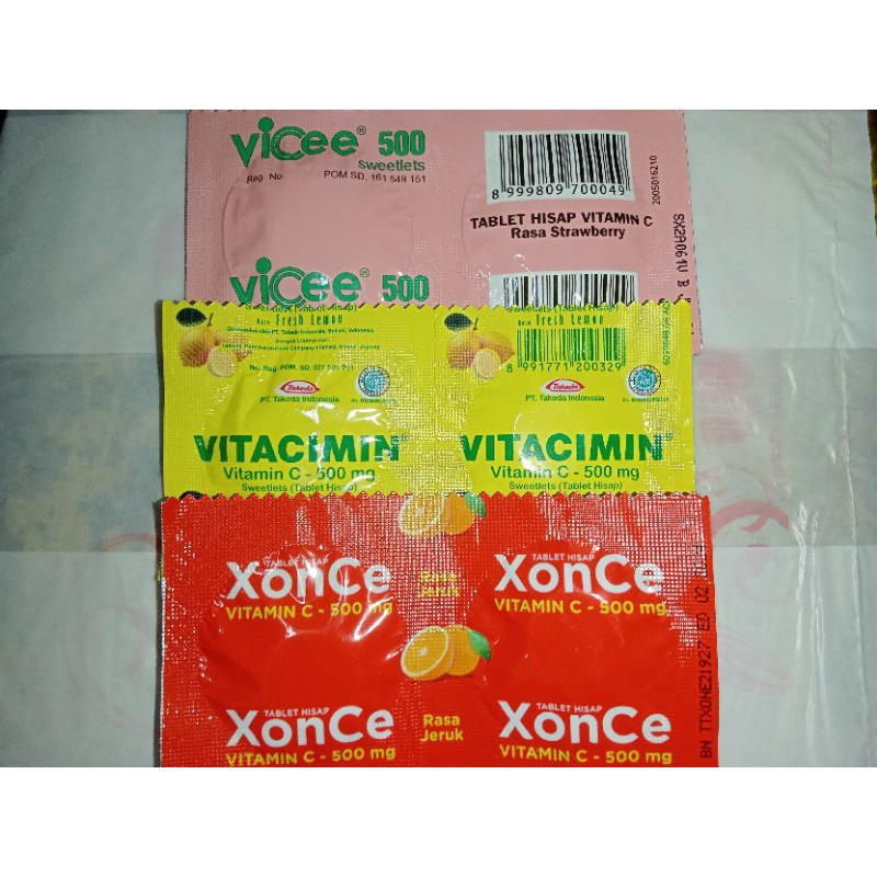 TABLET HISAP VITAMIN C// VITACIMIN, XONCE, VICEE