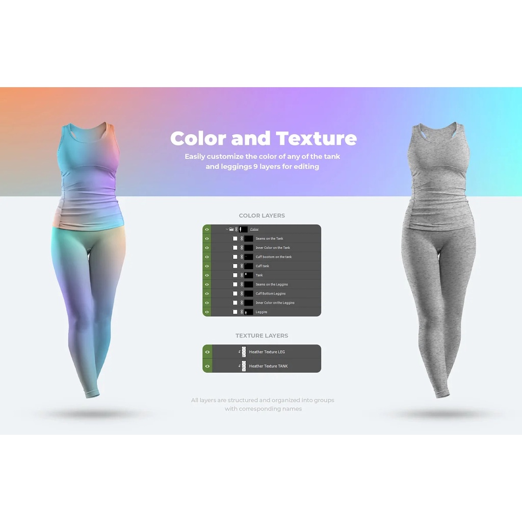 6 Mockups Tank Top and Leggings