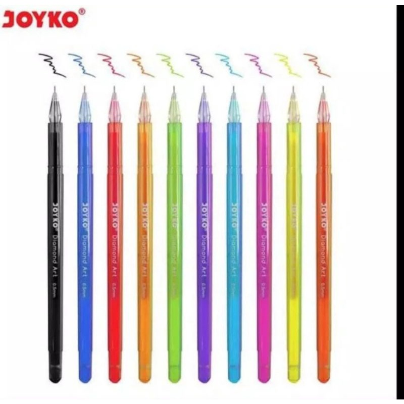 

COLOR GEL PEN / PULPEN / PENA JOYKO GPC - 310S / 1 SET 10 WARNA/0.5