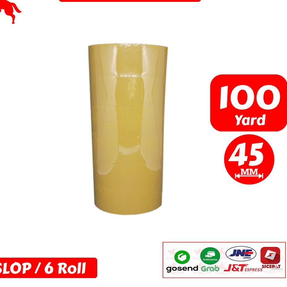 

Terjangkau!! Lakban OPP Tape / Lakban Coklat KSATRIA Tape 100 Yard (1 Slop) 드