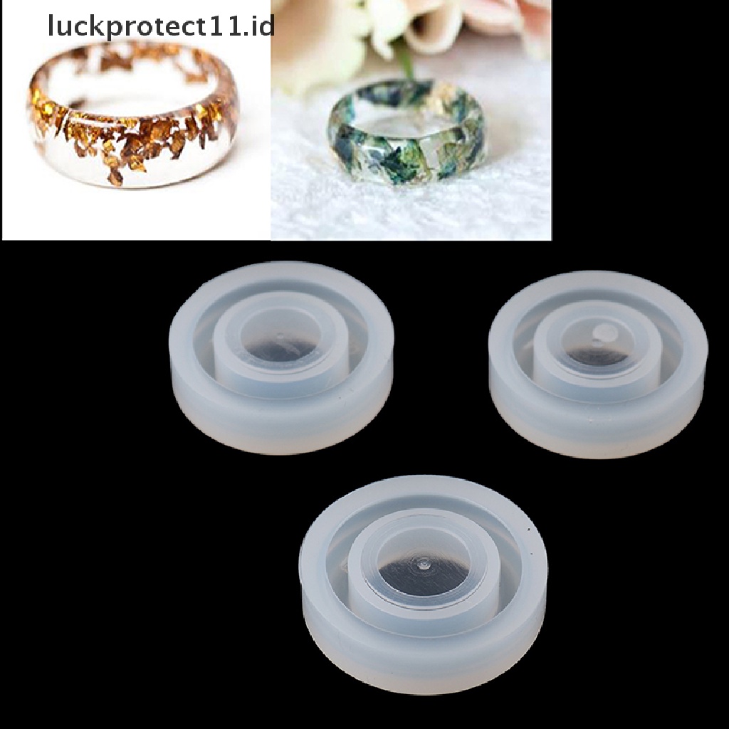 /Fashion Hot// Fashion// 3Pcs Fleksibel Aneka Cetakan Cincin Silikon Untuk Membuat Perhiasan Resin Epoxy DIY.