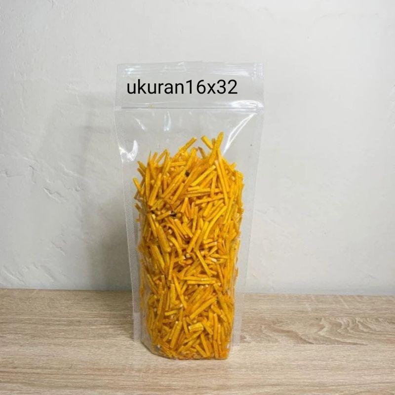 PLASTIK STANDING POUCH UK 16X32, ZIPLOCK