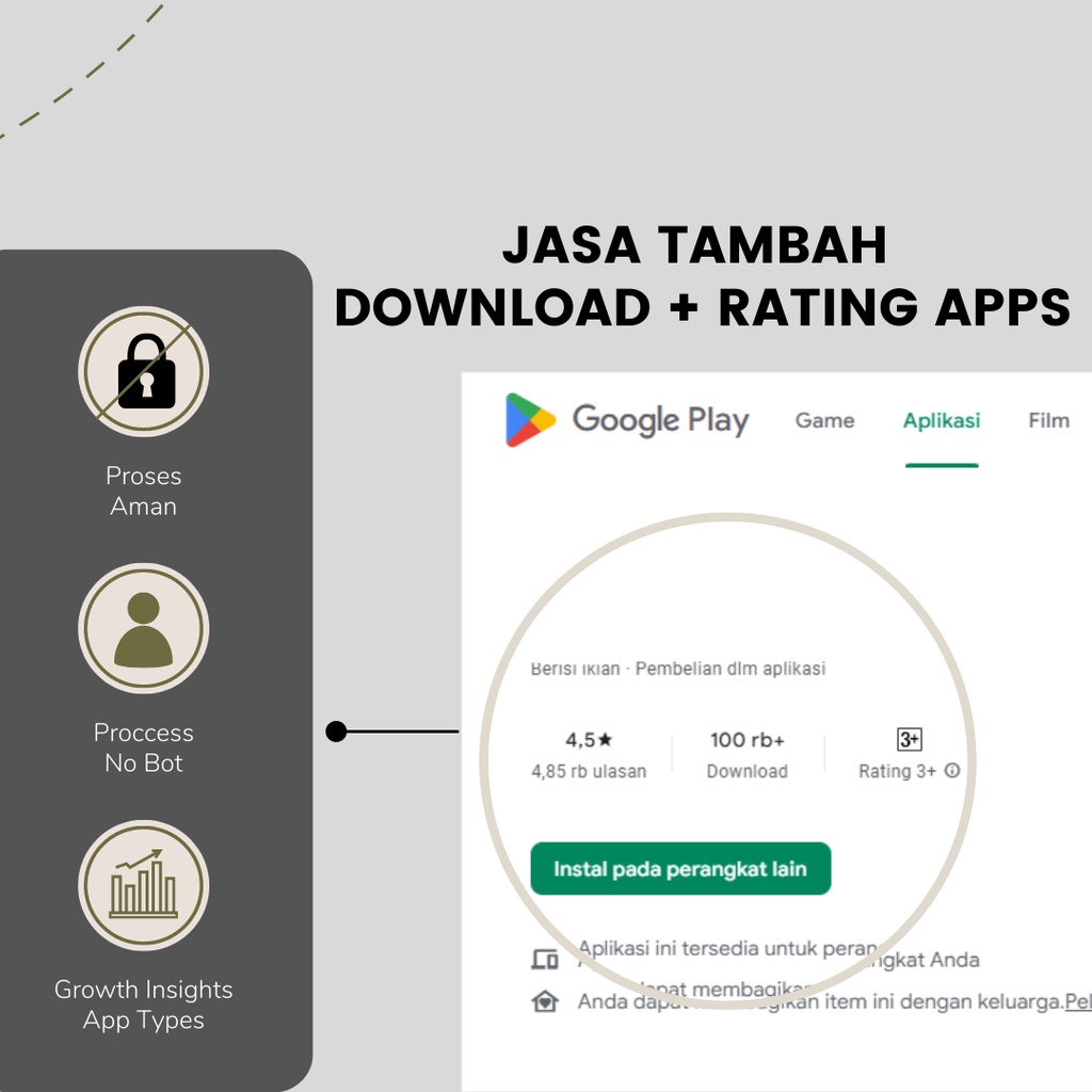 Jasa Review Aplikasi Playstore / Rating Aplikasi Playstore Bergaransi