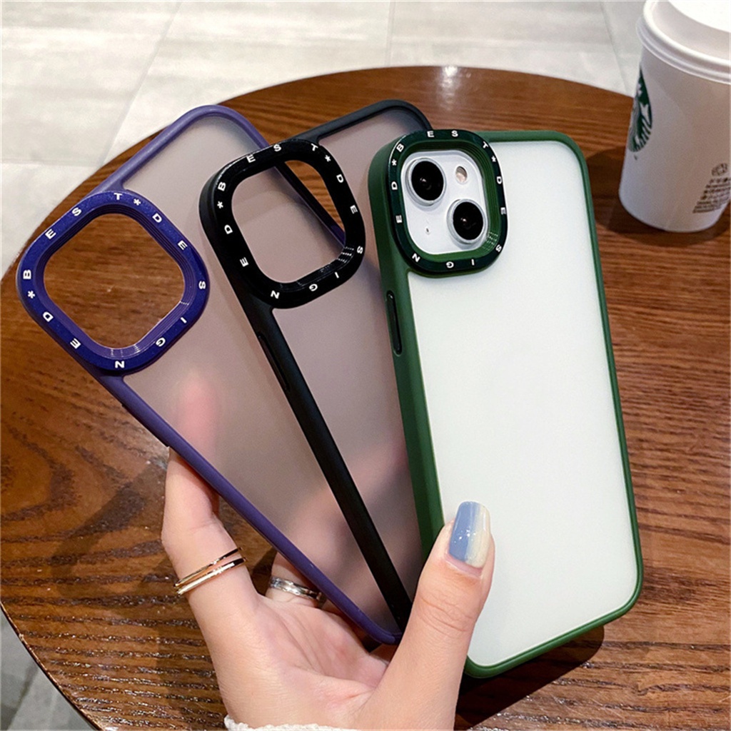 Casing Pelindung Lensa Kamera Premium Mewah Case iPhone 14 Pro Max Plus Case iPhone 13 12 Pro Max14 Ungu Tertutup Penuh Shockproof Matte Hard Back Cover Shockproof Case