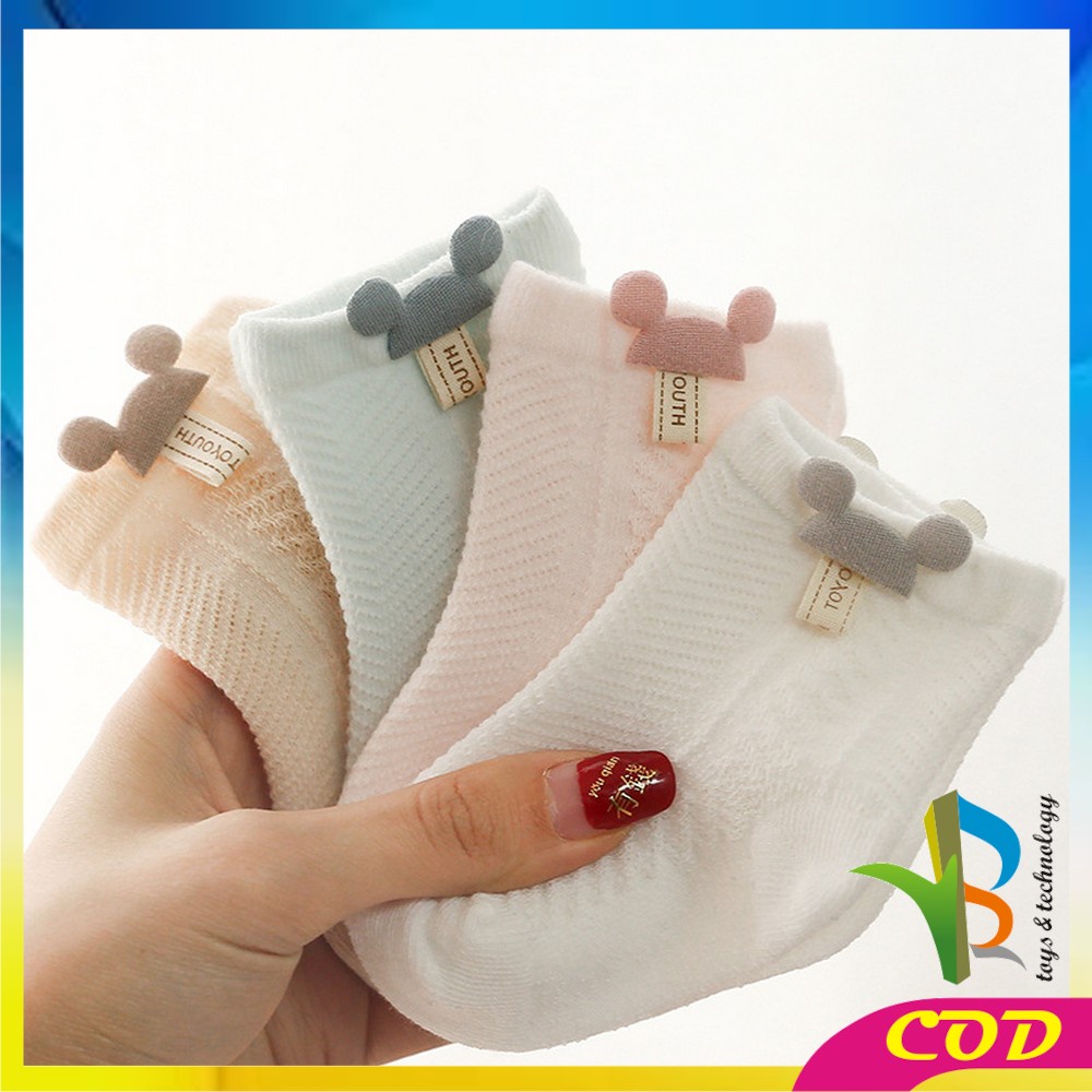 RB-P213 Kaos Kaki Bayi Pendek Motif Miky Lucu Bahan Katun Elastis Kaus Kaki Anak Balita Unisex Anti Slip