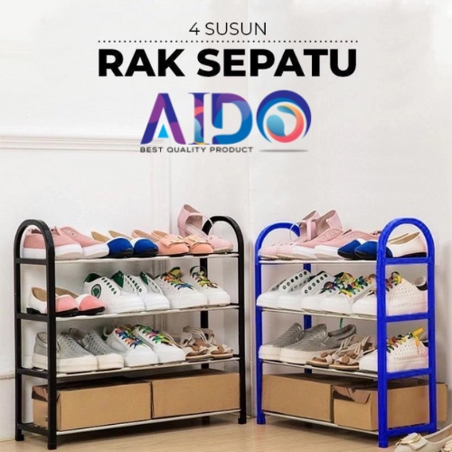 Rak Sepatu 5 Susun Gantungan Payung / Rak Sepatu 5 Tingkat Tempat Sepatu Sandal 5 Susun Rangka Besi & Plastik 4105-4 SUSUN