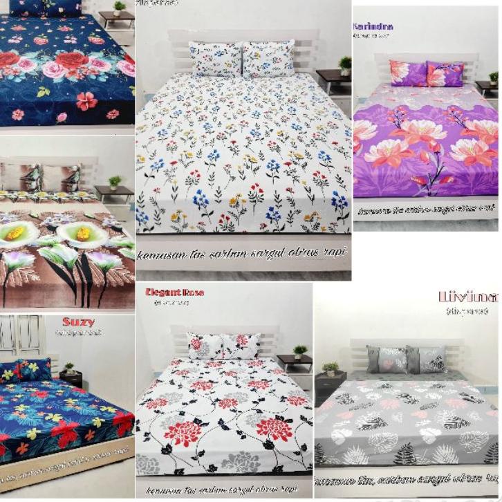 Sprei motif Daun/sprei karet sudut