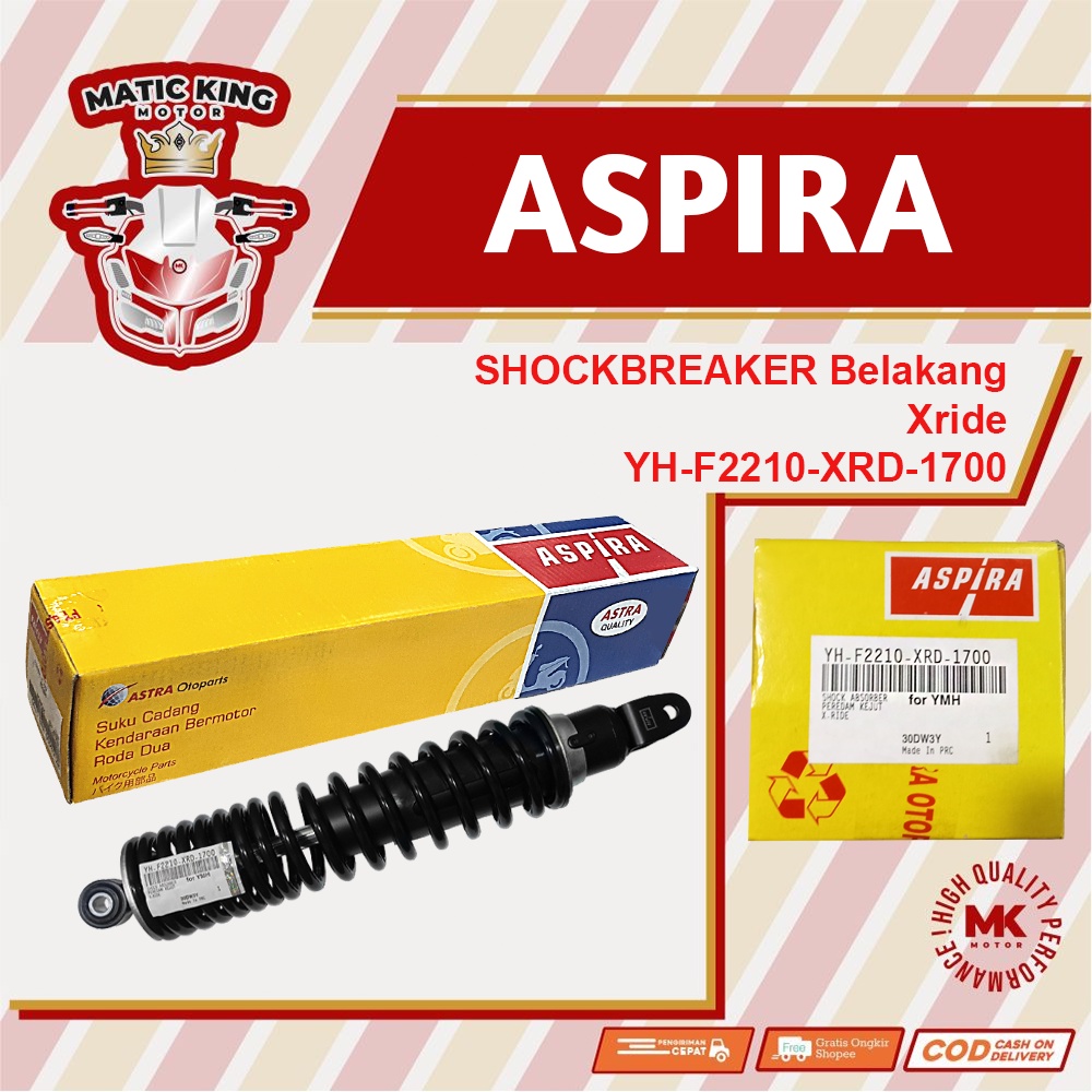 Shockbreaker sok Belakang Yamaha X Ride 110 115 ASPIRA YH-F2210-XRD-1700