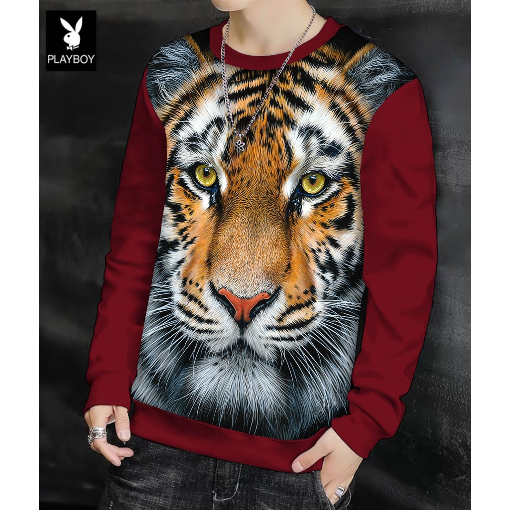 Sweter Pria / Sweter Murah / Sweater Macan Hidung Oren / T-Shirt Pria Jumbo