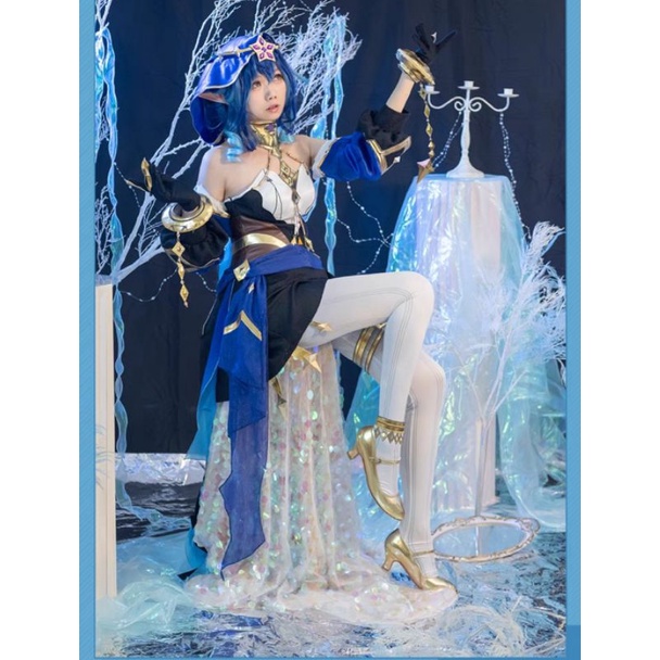 [ RENTAL ] Layla Lardoo Cosplay Kostum Genshin Impact Sewa Wig Manmei