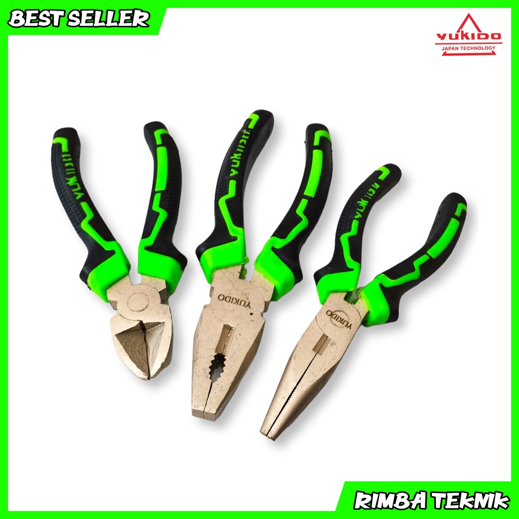 PAKET MURAH tang set 3 pcs LENGKAP Tang Kombinasi + Potong + Lancip 6&quot; 7&quot; Inch - Linesman Pliers 7 in / Long Nose Pliers 6 in / Diagonal Plier 6 inTERMURAH