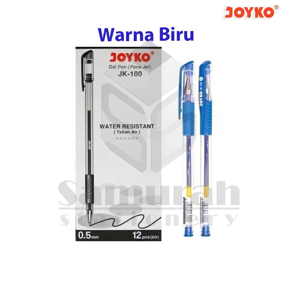 

[PRODUK 6QWRL] Gel Pen Joyko JK 100 (Runcing) / JK 100 NT(Jarum) Pulpen GelPen JK-100 0.5 mm / Bolpen Pengel JK100 WWC