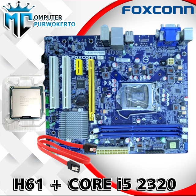 Paket Mainboard LGA 1155 H61 Foxcon Dan Processor Core I5 2320