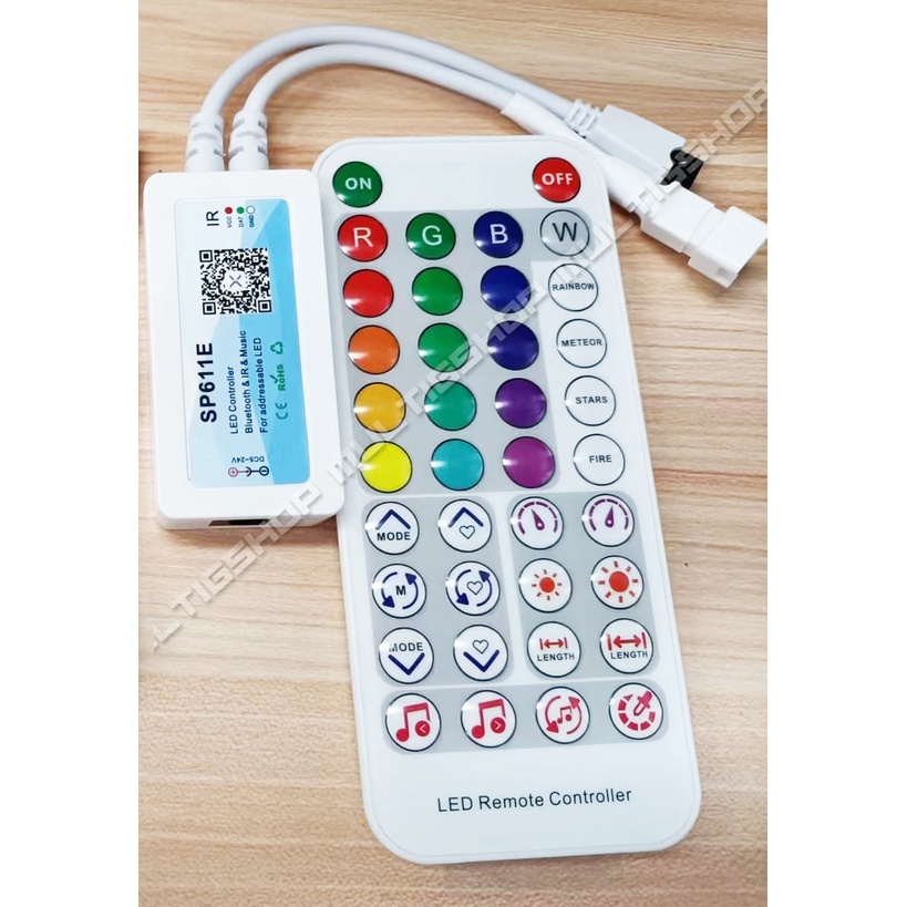 Controller LED SP611E Remote Bluetooth Music WS2811 WS2812B Cabang 1