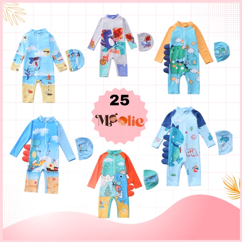 MO15 Moolie Baju Renang Anak Laki Laki/ Baju Renang Swimsuit Anak