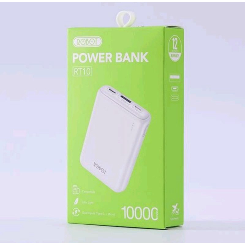 Power Bank RT10 10000mAh Powerbank 2 Input 1 Output Super Mini