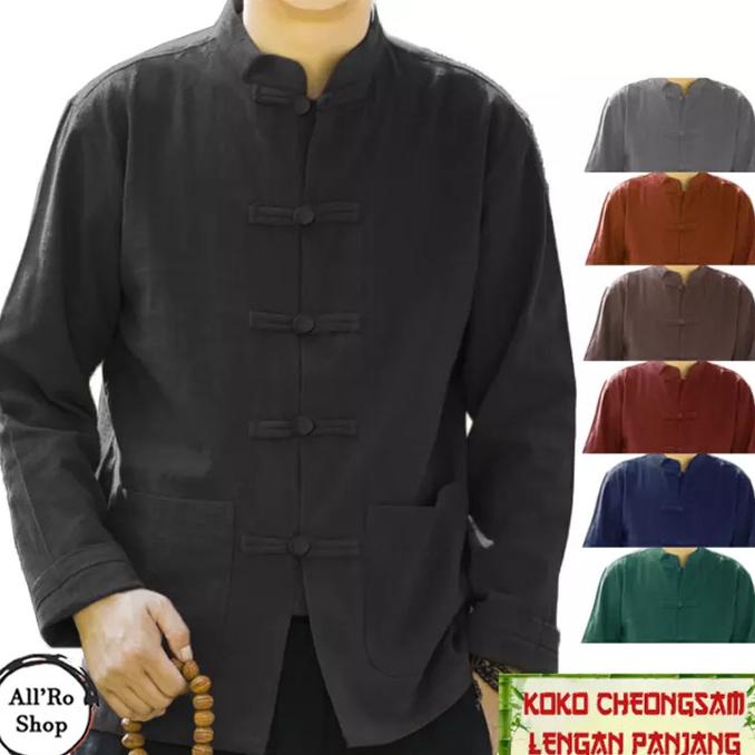 Baju Koko Pria Cheongsam IPMAN Lengan Panjang Busana Koko ARS 17152