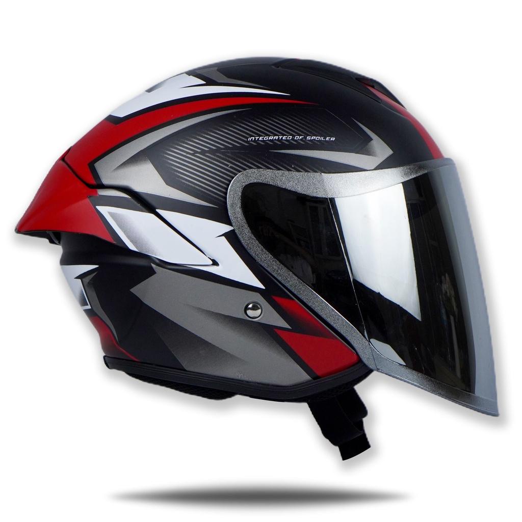 Jitsu Helm Half Face Hunter Black Doff