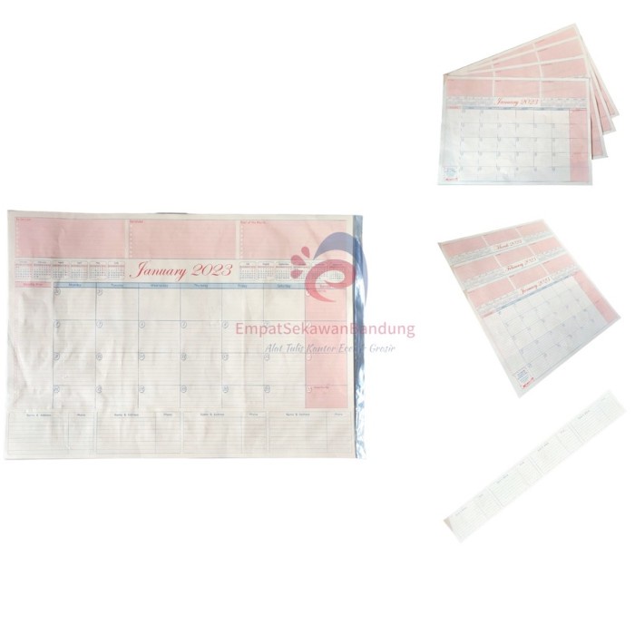 

Refil Agenda Meja Deskmat Planner Tahun 2023 #1429A Isi Kalender