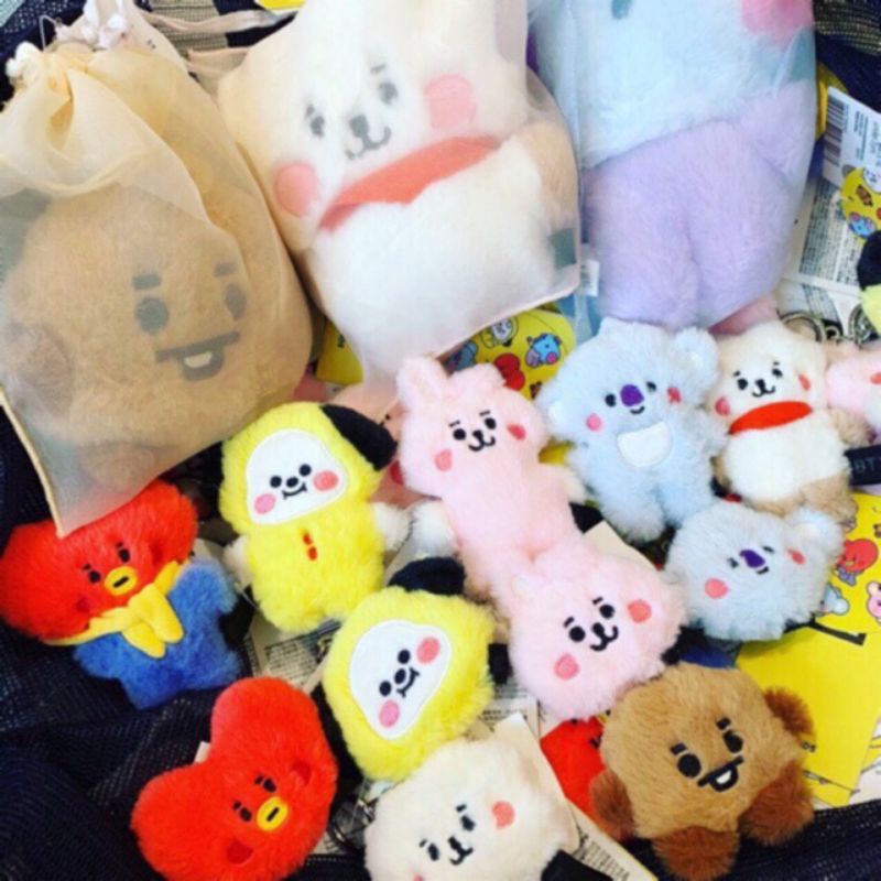 Gantungan Kunci Keychain Baby BT21 Plush Bulu Lucu