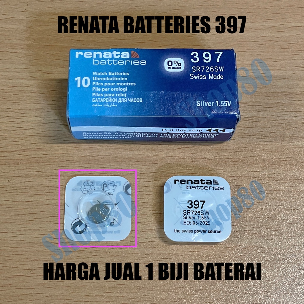 Renata Ori 397 SR726SW Baterai Jam Battery Batre Asli SR 726 SW SR726