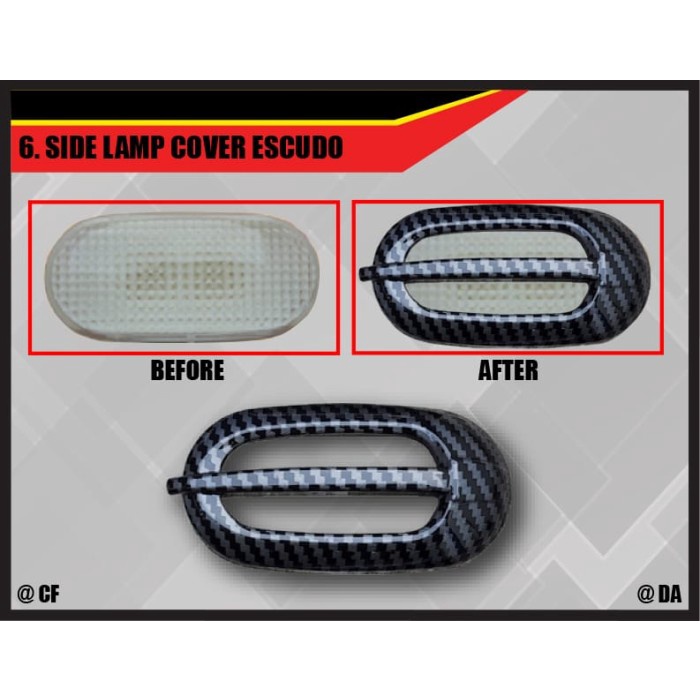 Ring Side Lamp ESCUDO Garnish Cover Side Lamp Carbon