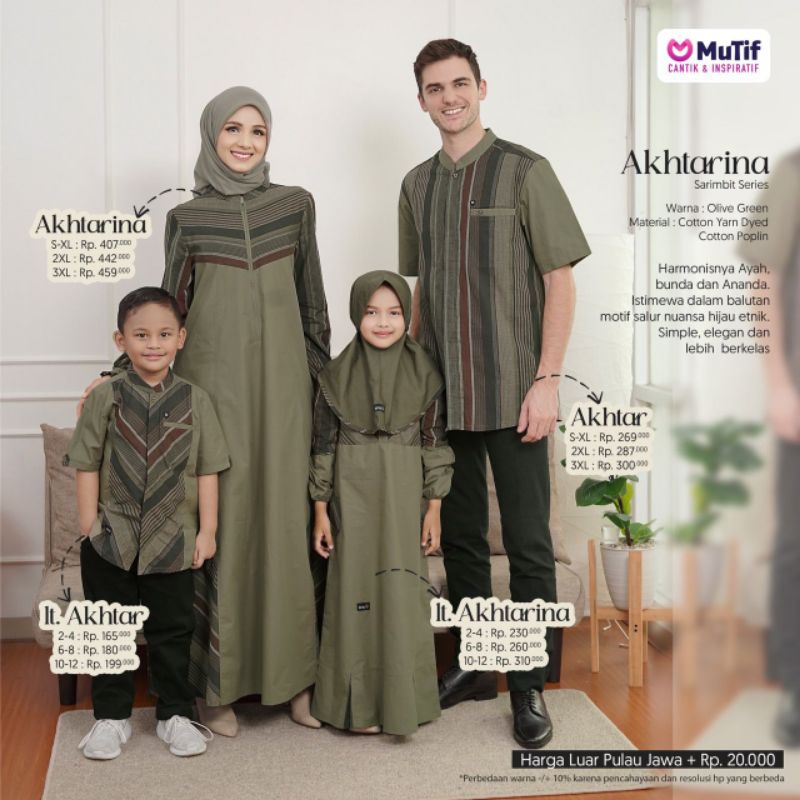 SARIMBIT MUTIF AKHTARINA OLIVE GREEN 2023 GAMIS AKHTARINA KOKO AKHTAR