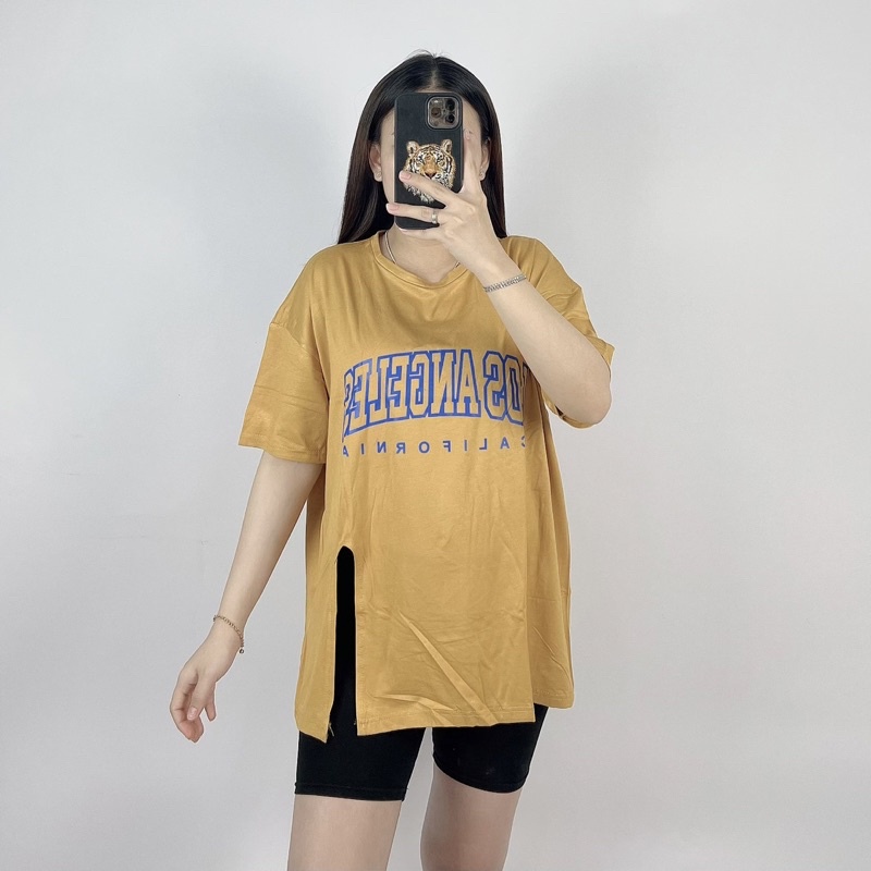 Kaos Oversize Slit Los / Atasan Wanita Jumboo