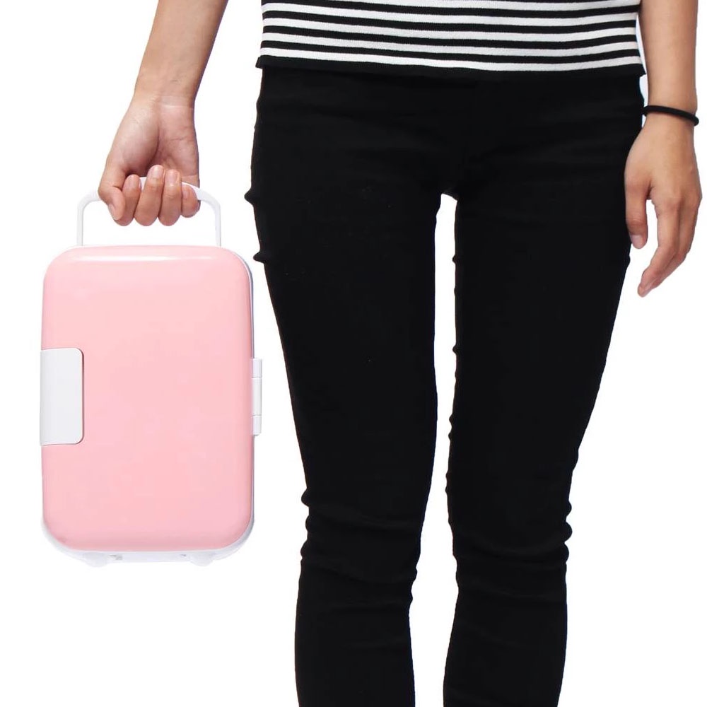 Kulkas Mini Skincare / Mobil - Cooler And Warmer / Kulkas Mini Portable Cool Hot Refrigrator 4L Front Door Mobil / Rumah Praktis K4L Random