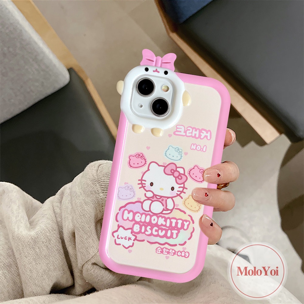 Soft Case Motif Kartun Hello Kitty 3D Untuk iPhone 11 14 12 13 Pro MAX 6 6s 7 8 14 Plus XR X XS MAX SE 2020