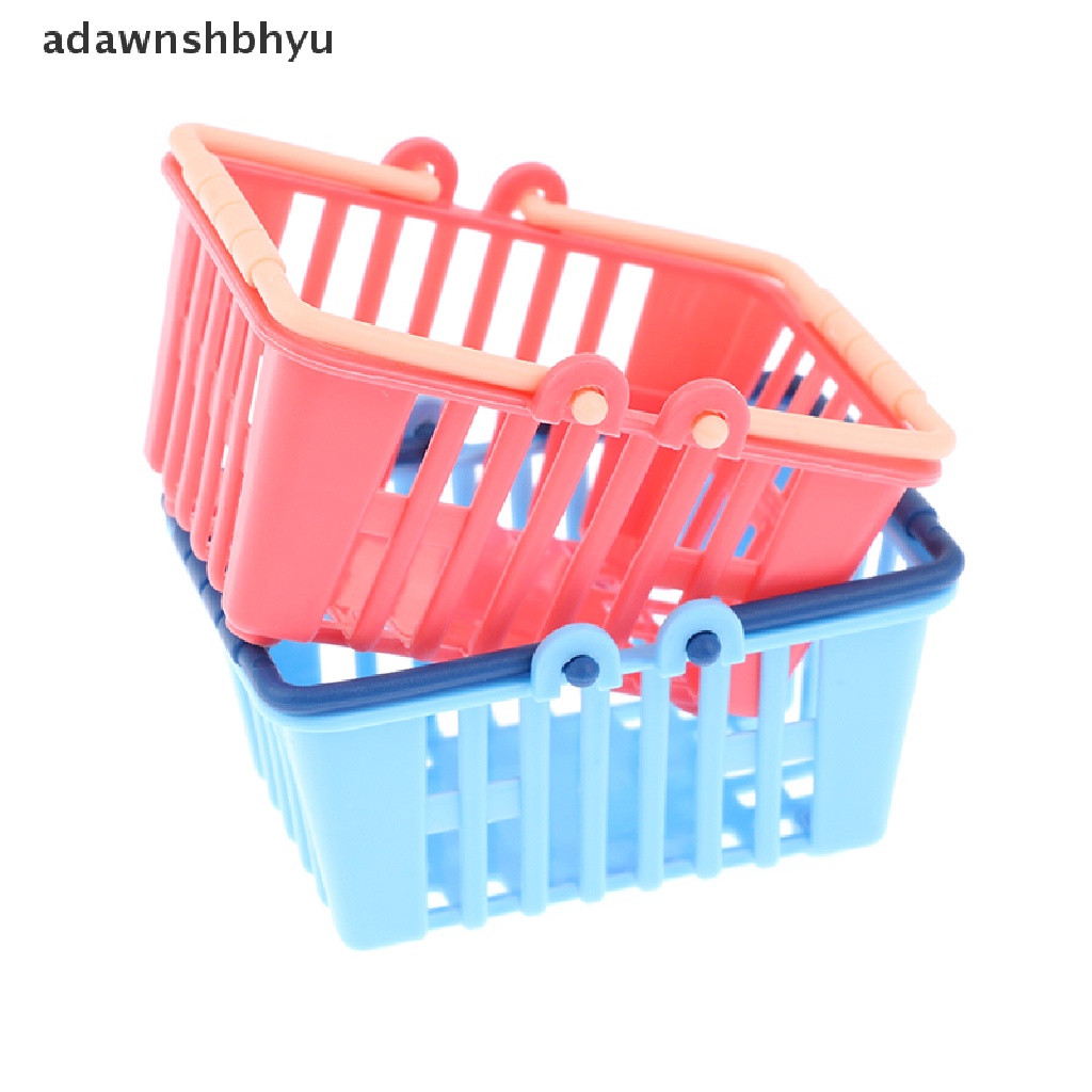 Adawnshbhyu Keranjang Belanja Mainan Anak Mini Supermarket Shopping Hand Basket Model Rumah Boneka ID