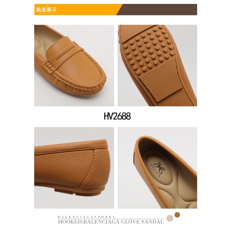 HELIVA Aleyna Sepatu Slip On Kerja Sol 1cm Wanita HV2688