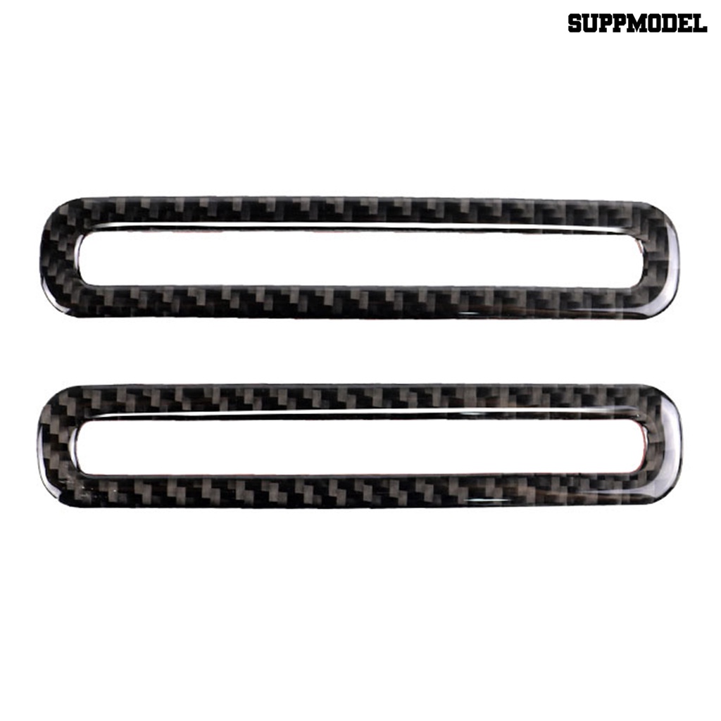 [Dekorasi] 2pcs Air Outlet Sticker Pelindung Tahan Aus Serat Karbon Jendela Mobil Ventilasi Udara Lis Untuk Ford Mustang 2015-2019