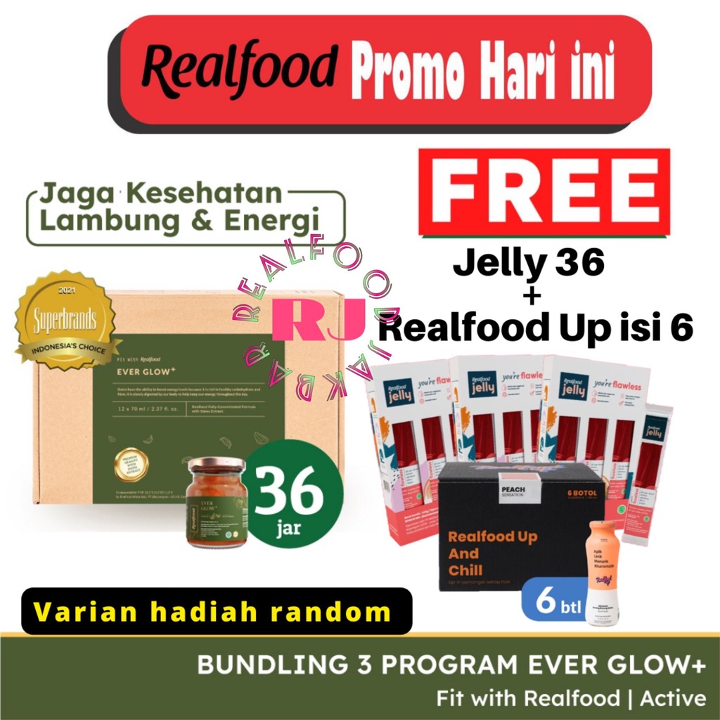 

Realfood Ever Glow Plus Triple Bundle Free Realfood Up