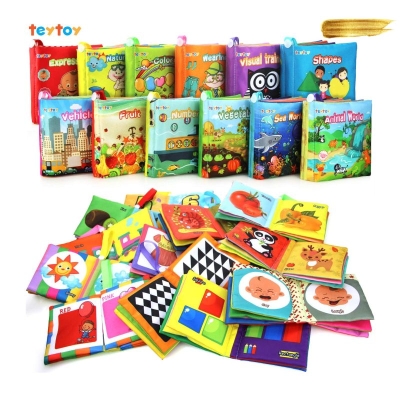 Mainan Sensory Edukasi Anak Buku Kain Bayi Soft Cloth Book Baby Rattle Softbook Teytoy Montessori Toys Buku Bantal Hitam Putih Kerincingan Newborn Warna Kontras Black White Soft Book High Contras Book Buku Kain Kontras Bayi Newborn Lembut