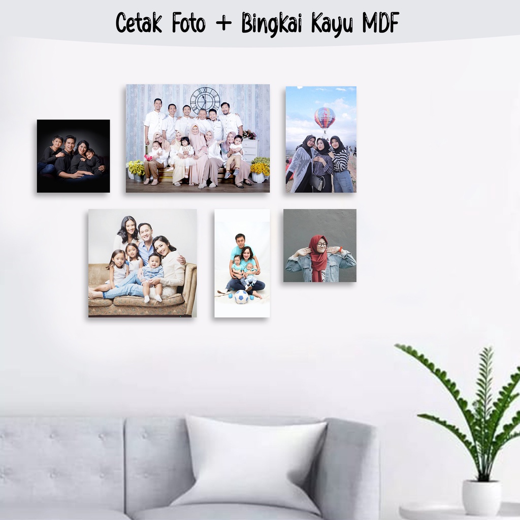 CETAK FOTO UK 8R - MEDIA PAPAN MDF 20X30 cm - BISA REQUEST EDIT