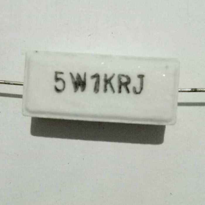 RESISTOR 1K 5W 1KOHM 5W Resistor 1K ohm 5 watt 1Kohm 5W keramik Kapur