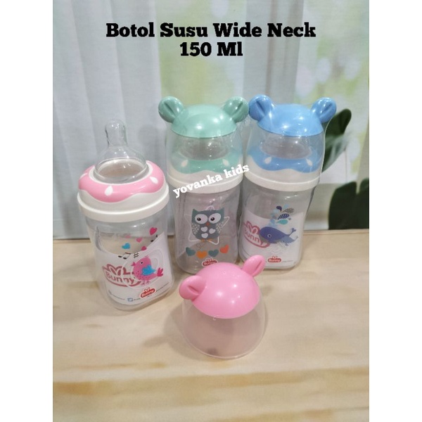 Botol Susu Wide Neck Karakter Lucu Bunny BPA Free 150 Ml ADW 1504