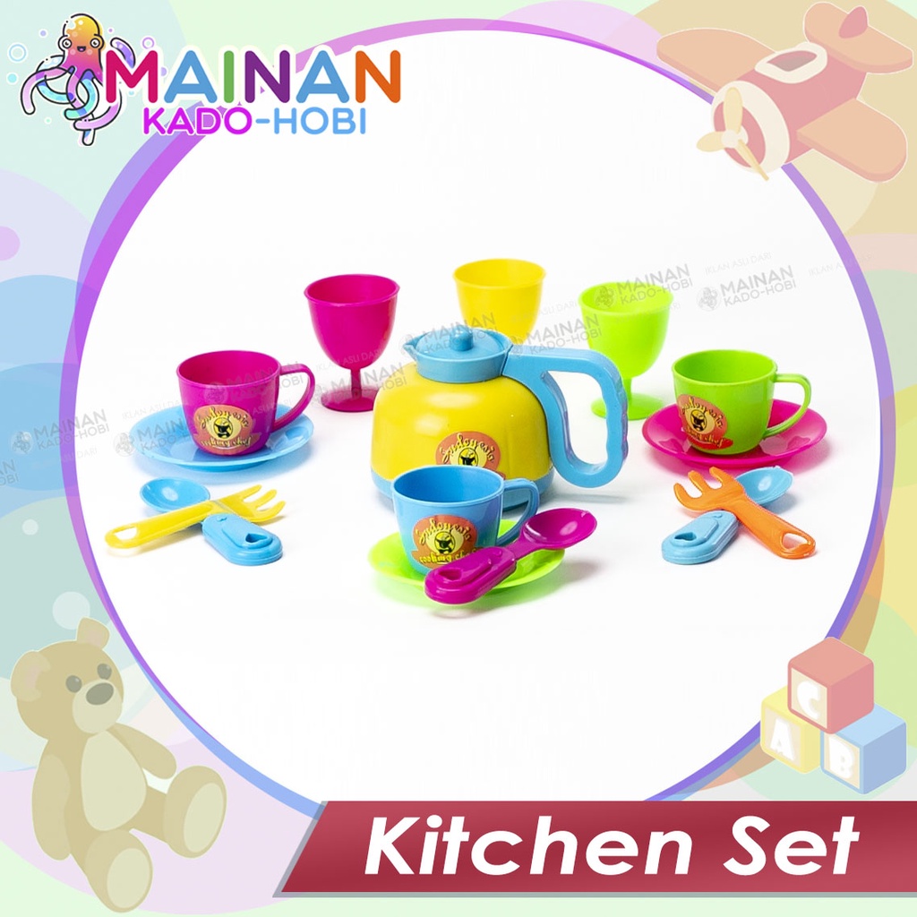 MAINAN ANAK PEREMPUAN KITCHEN SET TEA COFEE TIME