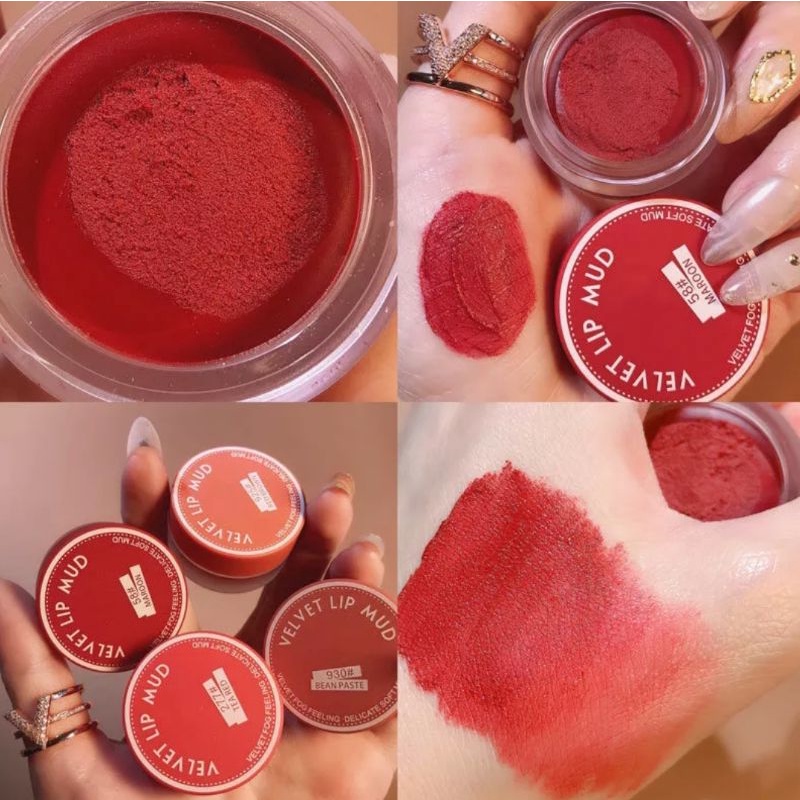 4 Warna Lip Gloss Kaleng Berkilau, Lipstik Pelembab Kristal Lapisan Kaca, Lip Gloss Padat, Lipstik Matt, Makeup Korea Tahan Lama