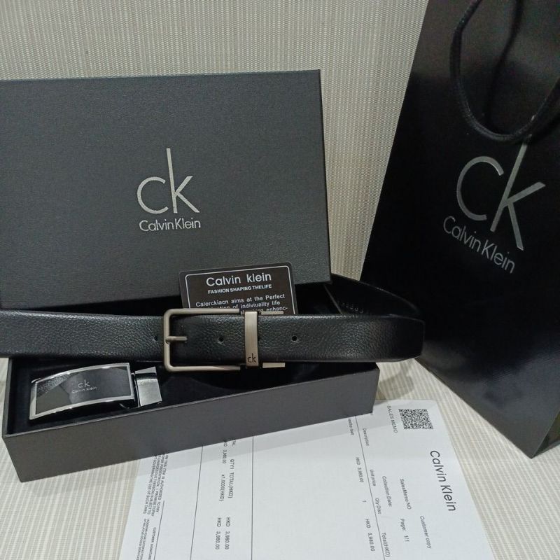 Ikat pinggang / belt pria complete set with box premium + paperbag